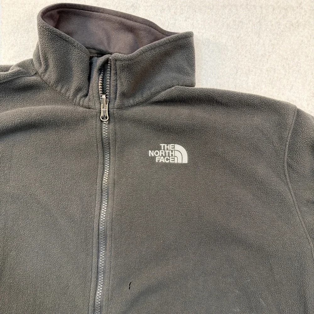 The North Face Jacket Mens Size XXL Gray WindWall Fleece Full Zip Outdoor